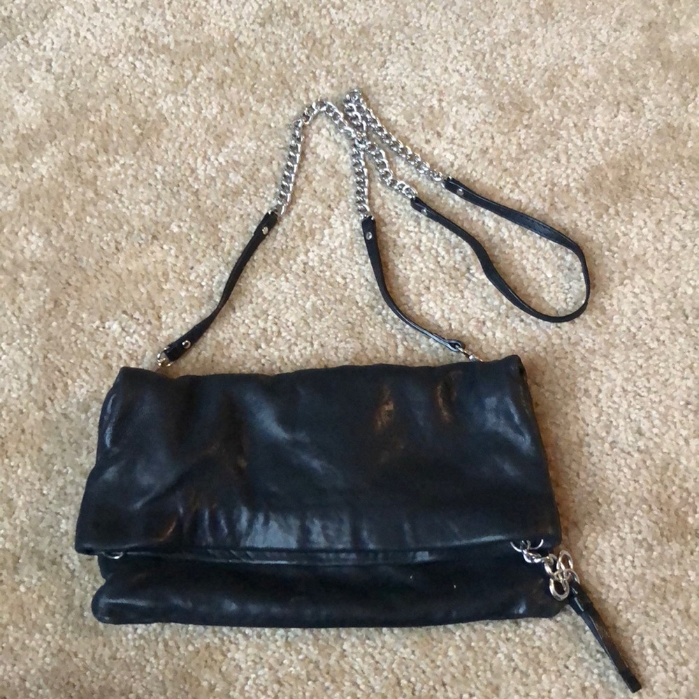 Black leather crossbody